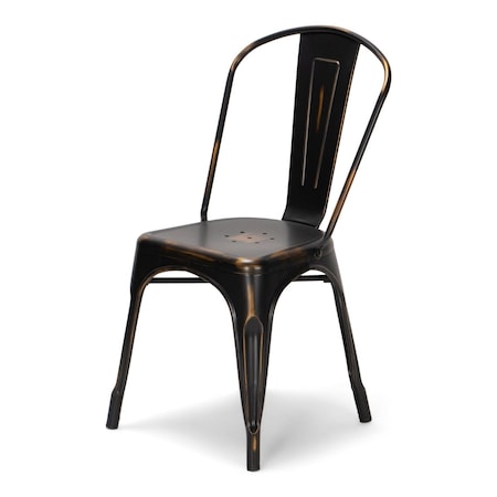Titan Series™ Industrial Metal Chair, Distressed Bronze